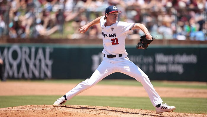 College pitcher delivering a pitch for The Angle Advantage